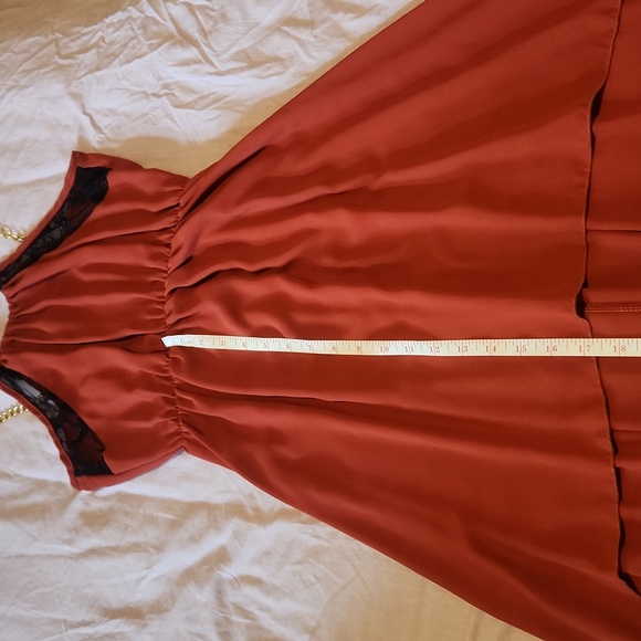 💥2/$40💥 Eunishop High Low Dress w/ Gold Chain Straps - Picture 13 of 14